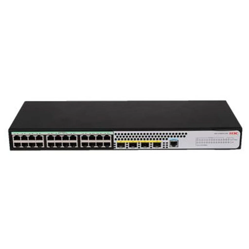 [S1850V2-28X-HPWR] H3C S1850V2-28X-HPWR, 24 Port, GigaBit, PoE 370W, L2, 1 Port GigaBit Uplink, 4 Port 10GigaBit SFP, Web Yönetilebilir, Masaüstü Switch
