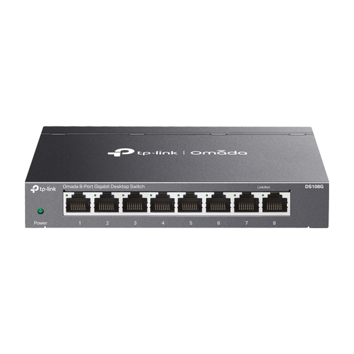 [DS108G] OMADA DS108G, 8 Port Gigabit,  Yönetilemez, Masaüstü/Vesa Metal Kasa Sessiz Switch