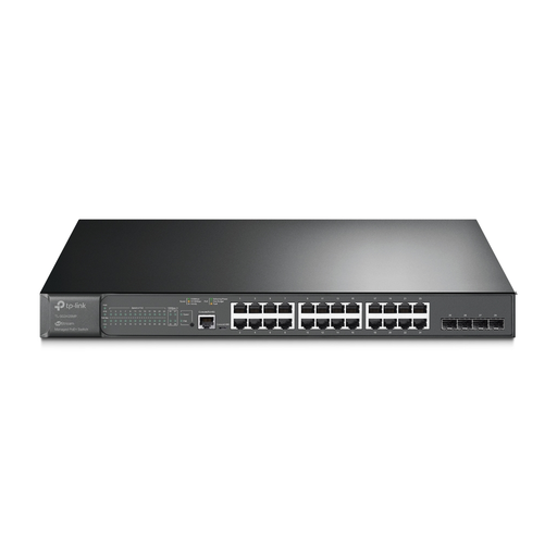 [TL-SG3428MP] OMADA SG3428MP, 28 Port GigaBit, 24 Port PoE+, 384W, 4Port GigaBit SFP, L2+ Yönetilebilir, Rackmount Metal Kasa Switch