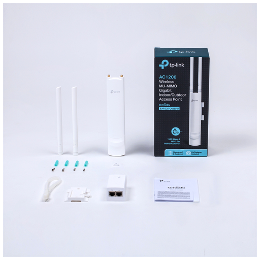 [EAP225-INOUT] OMADA EAP225 Outdoor, 1Port Gigabit PoE, 1200Mbps, Dual Band, Aktif Poe, Indoor/Outdoor Access Point
