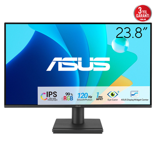 [VA249HG] ASUS VA249HG 23,8" 1ms, 120Hz, Full HD, HDMI, VGA, IPS LED, Çerçevesiz Tasarım, Düşük Mavi Işık, FreeSync Kurumsal Monitör