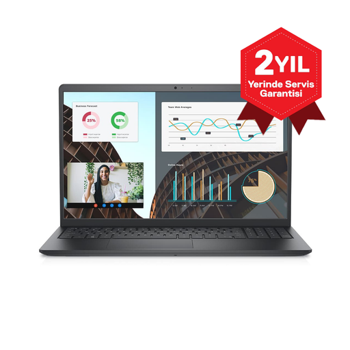 [N3409PVNB3530-U] DELL Vostro 3530, N3409PVNB3530_U, i5-1334U, 15,6" FHD, 8Gb Ram, 512Gb SSD, Paylaşımlı Ekran Kartı, Free Dos Notebook