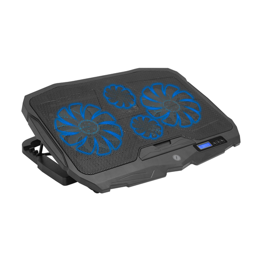 [FNC-5230ST] FRISBY FNC-5230ST (2x12,5cm 2x7cm) 4 Fan, 10"-17" Notebook Soğutucu, 5 Kademeli Stand, 3 Farklı Program, Ayarlanabilir Hız, Mavi Ledli (Siyah)
