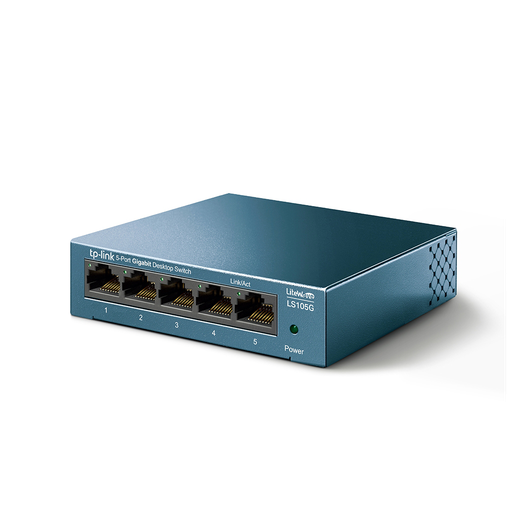 [LS105G] TP-LINK LS105G, Green Tech, 5 Port, GigaBit,  Metal Kasa, Yönetilemez, Masaüstü Switch