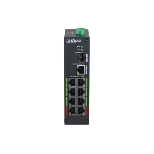 [LR2110-8ET-120] DAHUA LR2110-8ET-120, 10Port, Megabit, 8 Port Megabit PoE, 120W, 1 Port Gigabit, 1 Port Gigabit SFP, Endüstriyel, Masaüstü Switch
