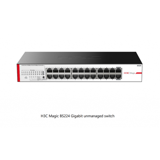 [BS224] H3C Magic BS224, 24 Port, GigaBit, 2 Port GigaBit Uplink, Metal Kasa, Yönetilemez, Rack Mount Switch