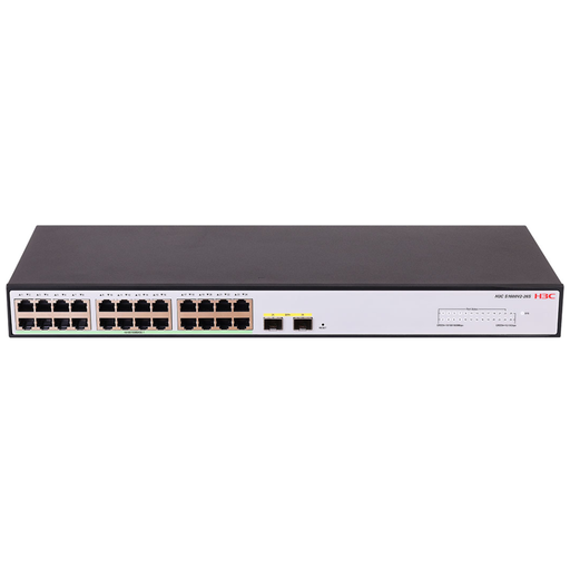 [S1600V2-26P-HPWR] H3C S1600V2-26P-HPWR, 24 Port, GigaBit, PoE 370W, L2, 2 Port GigaBit SFP, Web Yönetilebilir, Masaüstü Switch