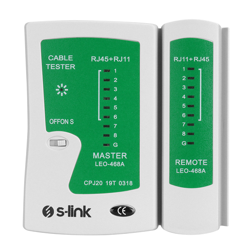 [SL-468] S-LINK SL-468, RJ45 ve RJ11 Tester, Kablo Test Cihazı