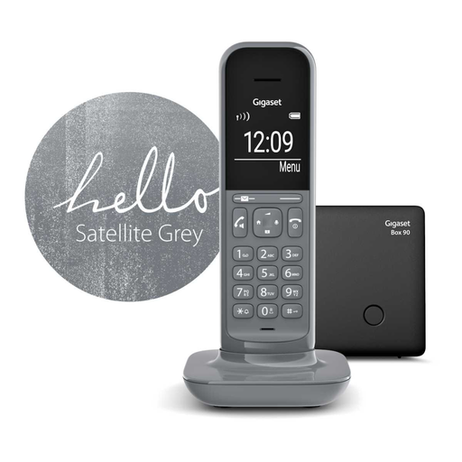 [CL390] GIGASET CL390, Dect Telefon, Gri, 12 Saat Konuşma, 180 Saat Bekleme, 150 Kişilik Rehber