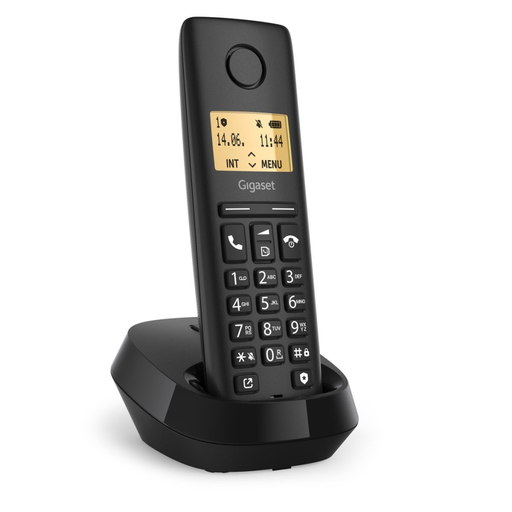 [PURE100] GIGASET PURE 100, Dect Telefon, Siyah, 14 Saat Konuşma, 180 Saat Bekleme, 50 Kişilik Rehber