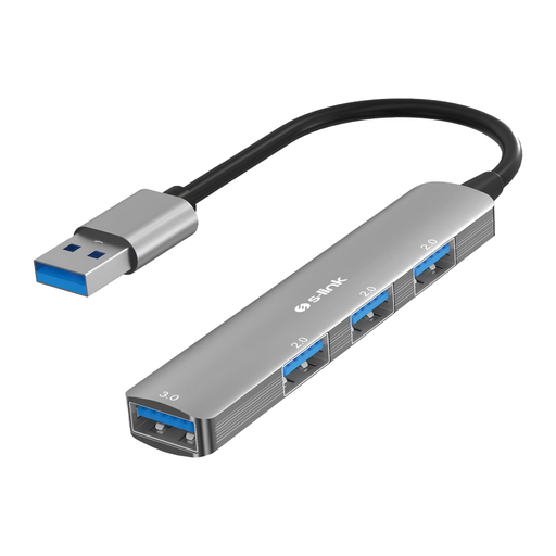[SW-U333] S-LINK SW-U333, USB3.0 to 3xUSB 2.0, 1xUSB 3.0, Metal, USB HUB