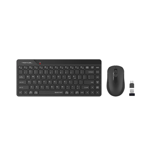[FG2200-S] A4 TECH FG2200 AIR2 Siyah, FSTYLER, 2.4Ghz Mini Kablosuz, Türkçe Q, SESSİZ Klavye Mouse Set