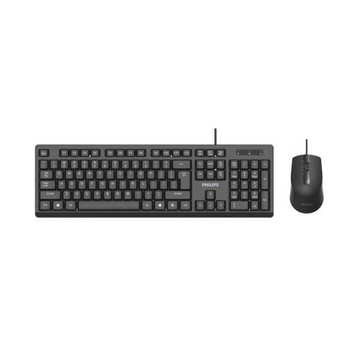 [SPT6234B] PHILIPS SPT6234B, Siyah, Türkçe Q, USB Kablolu, Klavye Mouse Set