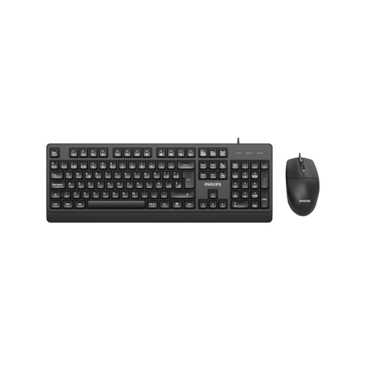 [SPT6247B] PHILIPS SPT6247B, Siyah, Türkçe Q, USB Kablolu, Multimedya Klavye Mouse Set