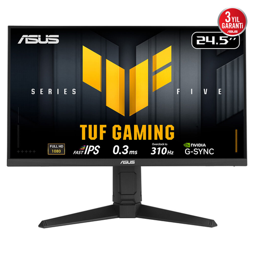 [VG259QMRL5A] ASUS TUF GAMING VG259QMRL5A 24,5" 0.3ms, 310Hz, Full HD, DP, 2xHDMI, Hoparlör, Pivot, Fast IPS LED, ELMB Sync Premium, GAMING Monitör