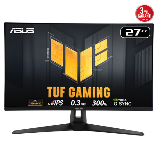 [VG27AQM5A] ASUS TUF GAMING VG27AQM5A 27" 0.3ms, 300Hz, QHD, DP, 2xHDMI, USB, Hoparlör, Fast IPS LED, ELMB Sync Premium, GAMING Monitör