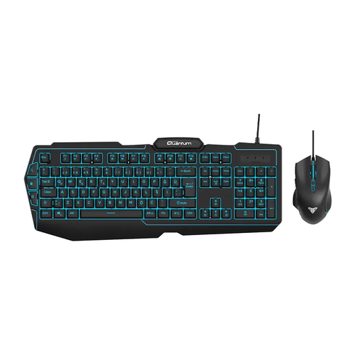 [QG-Q6168] QUANTUM QG-Q6168, USB Kablolu, Türkçe Q, 3 Renk Backlight, Memran Tuşlar, Gaming Klavye Mouse Set (Siyah)
