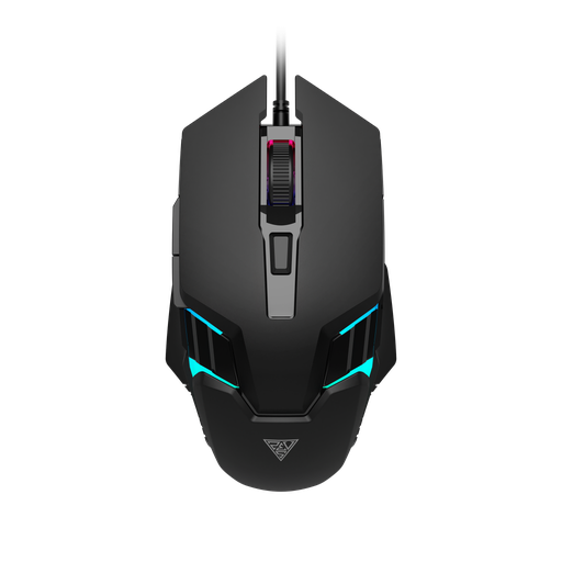 [GAMDIAS-AURA-GS4] GAMDIAS AURA GS4, Çok Renkli Aydınlatma,  USB Kablolu, 6 Tuşlu, Gaming Mouse, 3.600 DPI, Siyah
