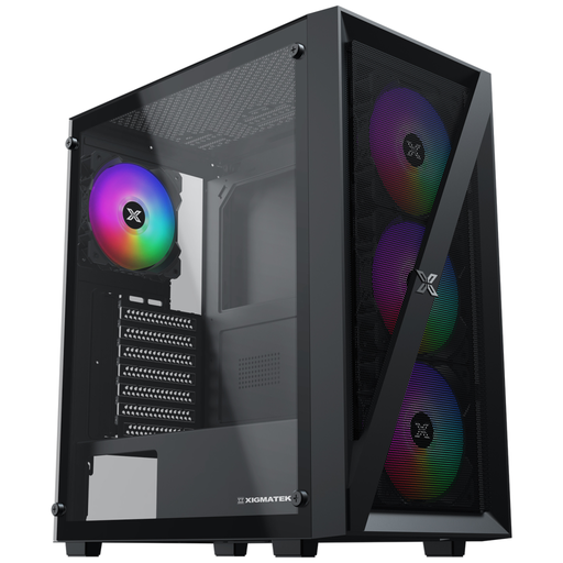 [EN40979] Xigmatek EN40979, BLADE, 650W 80+, Mesh Panel, Tempered Glass, Rainbow, ATX GAMING KASA