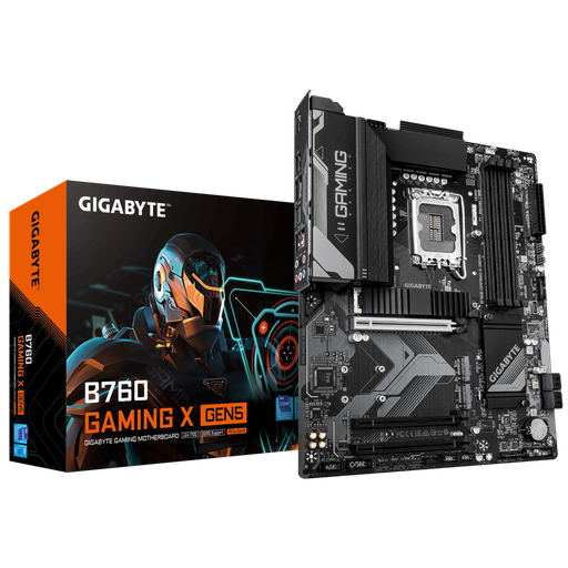 [B760-GAMING-X-GEN5] GIGABYTE B760 GAMING X GEN5, 4xDDR5, 3xM.2, DP, HDMI, Type-C, 13-14.Nesil, LGA1700 Soket, GAMING Anakart