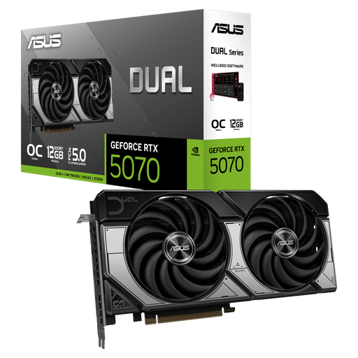 [DUAL-RTX5070-O12G] ASUS DUAL RTX5070-O12G, 12Gb, 192Bit, GDDR7, 1xHDMI, 3xDP GAMING Ekran Kartı