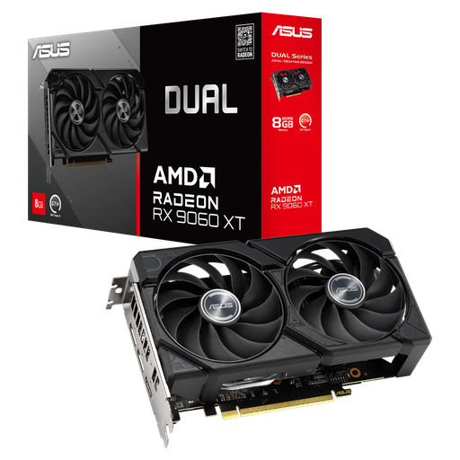 [DUAL-RX9060XT-8G] ASUS DUAL-RX9060XT-8G, 8Gb, 128Bit, GDDR6, 1xHDMI, 2xDP, GAMING Ekran Kartı