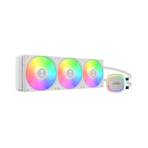[GAMDIAS-AURA-GL360-V2-WH] GAMDIAS AURA GL360 V2 WH, White Edition, 360mm,  RGB, 3 Fanlı, CPU Sıvı Soğutma