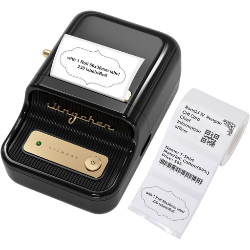 [B21-S] NIIMBOT B21, Taşınabilir, Mürekkepsiz, Termal Etiket Yazıcı (Bluetooth, Type-C) Siyah