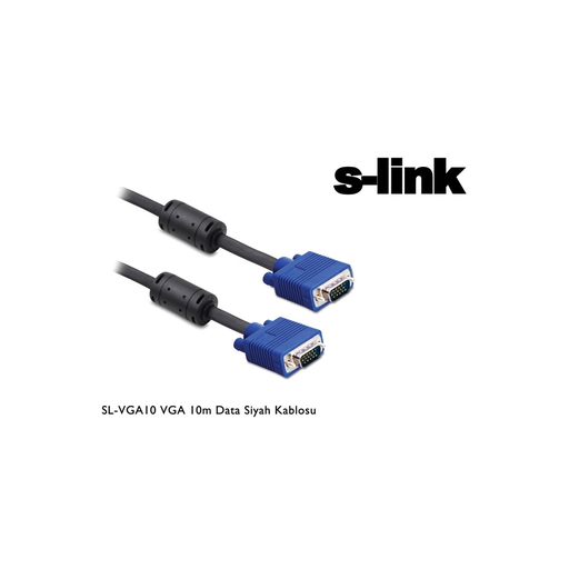 [SL-VGA10] S-LINK SL-VGA10, 15Pin, İki Ucu Erkek, 10mt, VGA Kablosu