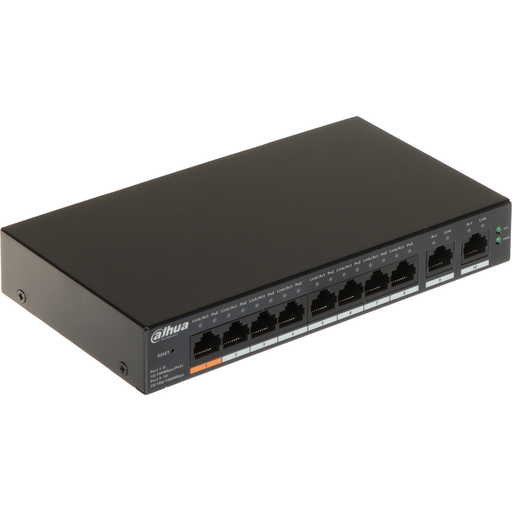 [CS4010-8ET-60] DAHUA CS4010-8ET-60, 8 Port, Megabit, PoE 60W, 2 Port Gigabit Uplink, Cloud Yönetilebilir, Switch