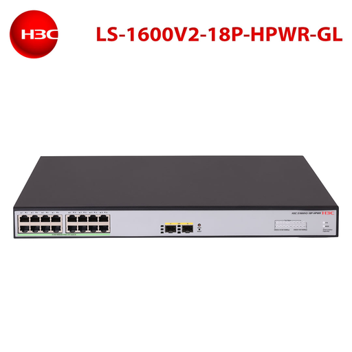 [S1600V2-18P-HPWR] H3C S1600V2-18P-HPWR, 16 Port, GigaBit, PoE 240W, L2, 2 Port GigaBit SFP, Web Yönetilebilir, Masaüstü Switch