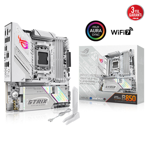 [ROG-STRIX-B850-G-GAMING-WIFI] ASUS ROG STRIX B850-G GAMING WIFI, 4xDDR5, 4x M2, HDMI, DP, 2xType-C, Wi-Fi 7, Bluetooth v5.4, AM5 Soket GAMING Anakart