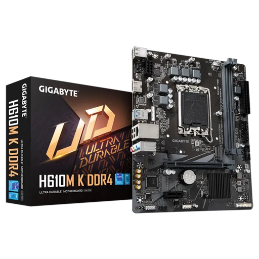 [H610M-K-DDR4] GIGABYTE H610M K DDR4, 2xDDR4, M.2, HDMI, 12-13.14.Nesil, LGA1700 Soket, Anakart