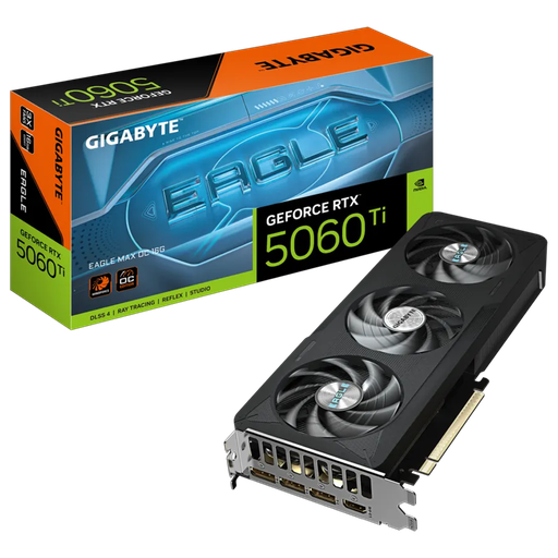 [GV-N506TEAGLEMAX-OC-16GD] GIGABYTE GV-N506TEAGLEMAX OC-16GD, RTX5060TI, EAGLE MAX OC, 16Gb, GDDR7, 128BIT, 3 Fanlı, 1xHDMI, 3xDP, GAMING Ekran KARTI