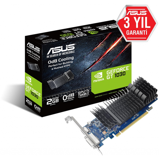 [ASUS-GT1030-SL-2G-BRK] ASUS GT1030-SL-2G-BRK, 2Gb, GDDR5, 64Bit, 1xDVI, 1xHDMI, GAMING Ekran Kartı
