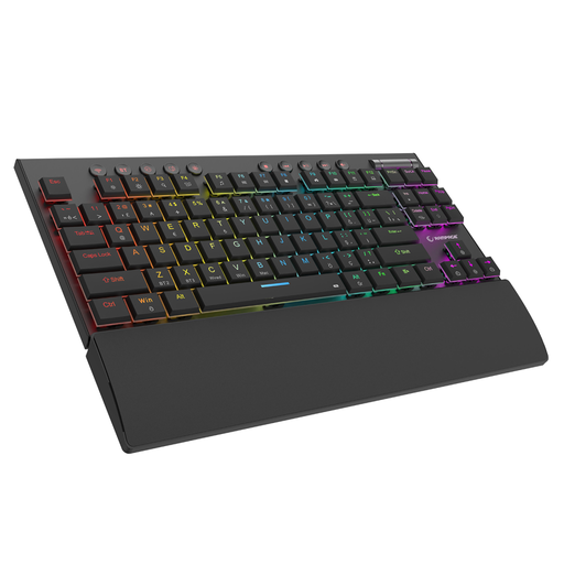 [BERU-S] RAMPAGE BERU, Siyah, 2.4Ghz ve Bluetooth Kablosuz, RGB Lighting, RED Mekanik Switch, ABS Case, 1000mAh Bataryalı Gaming Klavye