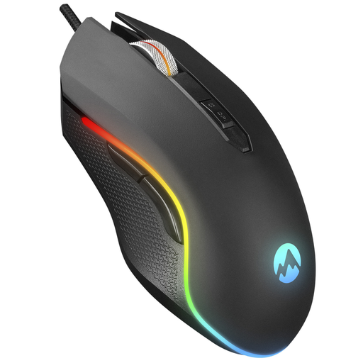 [SM-F09] EVEREST SM-F09, TITANIO, RGB Aydınlatma, USB Kablolu, Programlanabilir 6 Tuşlu, Gaming Mouse, 7.200 DPI, Siyah