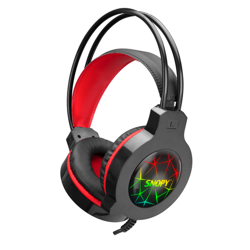 [SN-GX7] SNOPY SN-GX7, CRAZY, Kablolu, 3.5mm Jac, USB, Rainbow Aydınlatma, Gaming, Mikrofonlu, Kulaklık (Siyah)