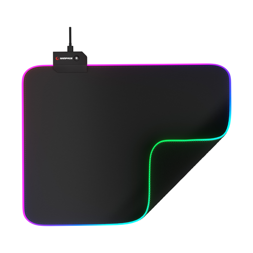 [MP-21] Rampage MP-21, PULSAR M RGB, 252x328x3mm, RGB Led, Gaming, MOUSE PAD (Siyah)
