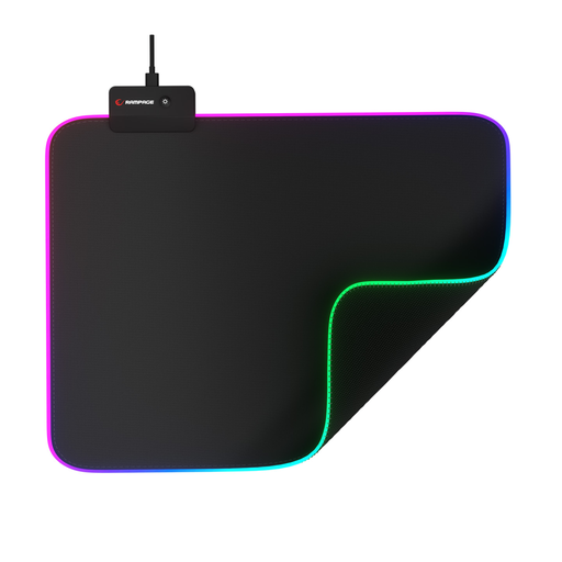 [MP-23] Rampage MP-23, BLITZ M RGB, 252x328x3mm, RGB Led, Gaming, MOUSE PAD (Siyah)