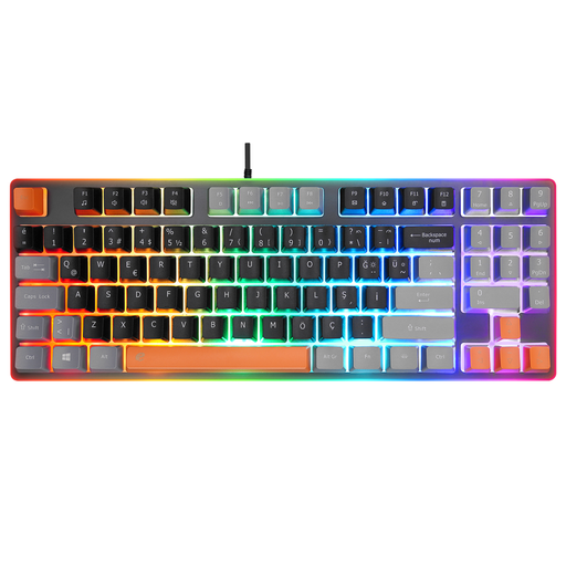 [EAK216-SIYAH] ACER eMachines, EAK216, Siyah, USB Kablolu, Rainbow Backlight, Membran Renkli Tuşlar, Türkçe Q, 90 Tuşlu, Gaming Klavye