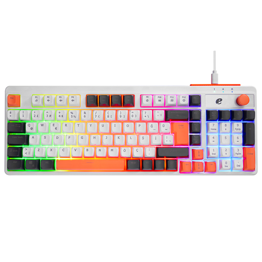 [EAK860-BEYAZ] ACER eMachines, EAK860, Beyaz, USB Kablolu, Rainbow Backlight, Membran Renkli Tuşlar, Türkçe Q, 100 Tuşlu, Gaming Klavye