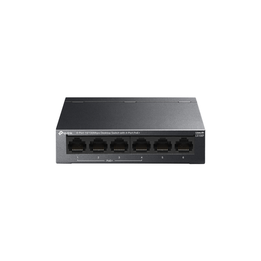 [LS106P] TP-LINK LS106P, Green Tech, 6 Port, MeggaBit, 4 Port PoE+ 65W, Metal Kasa, Yönetilemez, Masaüstü Switch