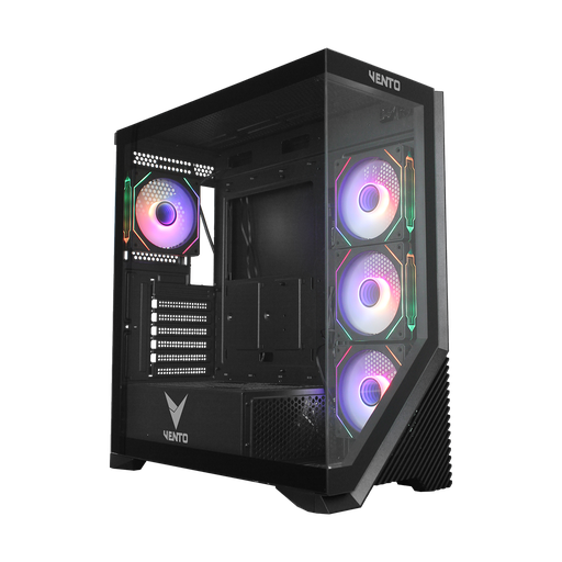 [VG4202FLA-850W] VENTO VG4202FLA, 850W, 80 Plus Siyah,  Temperli Cam, RGB, Mesh, ATX, Akvaryum Tipi, GAMING KASA