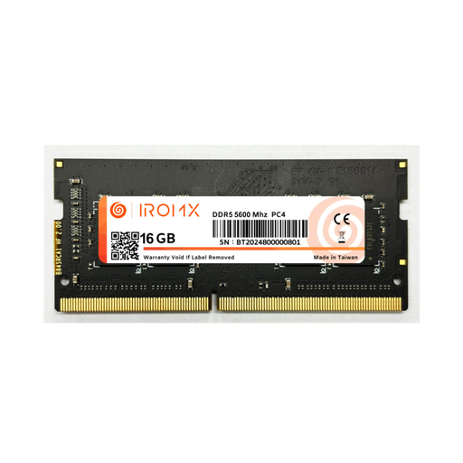 [IROMX-16-5600-DDR5-NB] IROMX 1X, 16Gb, 5600Mhz, DDR5, Sodimm Notebook RAM, 1,1V, CL46