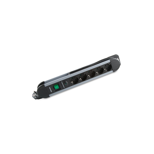 [SPGKS05] S-LINK Swapp SPGKS05, 5 Soket, Akım Korumalı Priz, 1.5Mt Kablo, 900 Joule (Gri) %100 Bakır