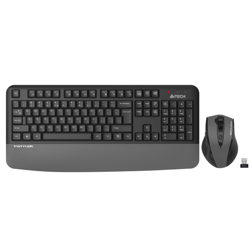 [FG2500S-G] A4 TECH FG2500S PLUS, Gri, FSTYLER, 2.4Ghz Kablosuz, Türkçe Q, Multimedya, Klavye Mouse Set