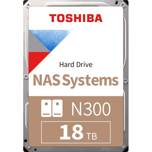 [HDWG51JUZSVA] TOSHIBA N300, HDWG51JUZSVA, 3.5", 18TB, 512Mb 7200 Rpm, SATA3, 7/24 NAS, SERVER, HDD (Türkiye Distribütörü Garantili)