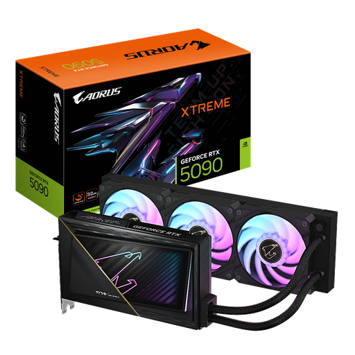 [GV-N5090AORUSX-W-32GD] GIGABYTE GV-N5090AORUSX W-32GD, RTX5090, XTREME WATERFORCE, 32Gb, GDDR7, 512BIT, 3 Fanlı, 1xHDMI, 3xDP, GAMING Ekran KARTI