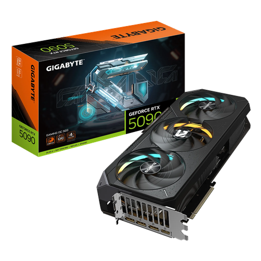 [GV-N5090GAMING-OC-32GD] GIGABYTE GV-N5090GAMING OC-32GD, RTX5090, GAMING OC, 32Gb, GDDR7, 512BIT, 3 Fanlı, 1xHDMI, 3xDP, GAMING Ekran KARTI